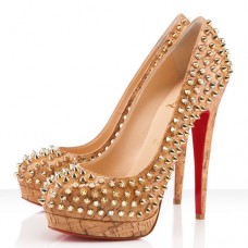 Pantofi cu platformă Christian Louboutin Bianca Spikes 140mm, aurii Pantofi cu platformă Christian Louboutin Bianca Spikes 140mm, aurii