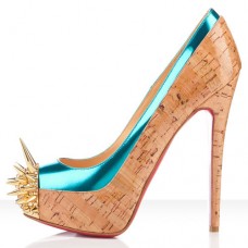 Pantofi Christian Louboutin Asteroid 140mm cu platformă Caraibes