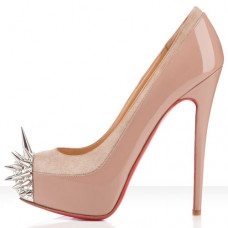 Pantofi cu platformă Christian Louboutin Asteroid 140mm, culoare nud