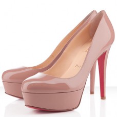 Pantofi cu platformă Christian Louboutin Bianca 120mm, culoare nud