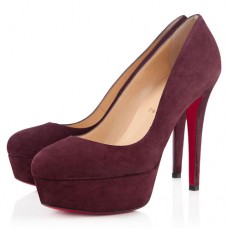 Pantofi cu platformă Christian Louboutin Bianca 120mm, culoare prună