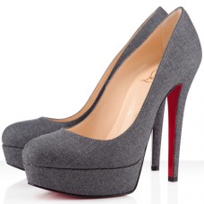 Pantofi cu platformă Christian Louboutin Bianca 140mm gri deschis