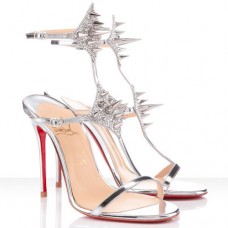 Sandale Christian Louboutin Lady Max 100mm Argento Sandale Christian Louboutin Lady Max 100mm Argento