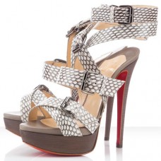 Sandale Christian Louboutin Toutenkaboucle 140mm gri deschis Sandale Christian Louboutin Toutenkaboucle 140mm gri deschis