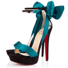 Sandale Christian Louboutin Vampanodo 140mm, culoare păun