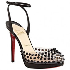 Sandale Christian Louboutin Jeannette Spiked 120mm negre Sandale Christian Louboutin Jeannette Spiked 120mm negre