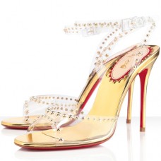 Sandale Christian Louboutin Icone A Clous 100mm aurii Sandale Christian Louboutin Icone A Clous 100mm aurii