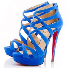 Sandale Christian Louboutin Balota 140mm albastre