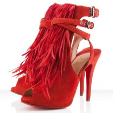 Sandale Christian Louboutin Single Ita 120mm roșii