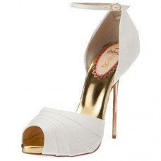Sandale Christian Louboutin Armadillo Bride 120mm, albe