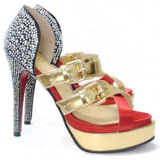 Sandale Christian Louboutin Ambertina 140mm Roșu Mandarin