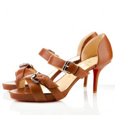 Sandale Christian Louboutin Atalanta 80mm Cognac