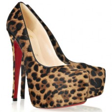 Pantofi Christian Louboutin Daffodile 160mm cu platformă și leopard