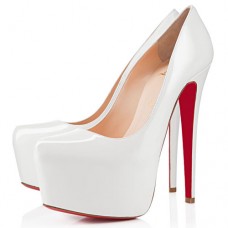 Pantofi cu platformă Christian Louboutin Daffodile 160mm, alb-negru