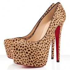 Pantofi Christian Louboutin Daffodile 160mm cu platformă și leopard