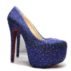 Pantofi cu platformă Christian Louboutin Daffodile 160mm, albaștri Pantofi cu platformă Christian Louboutin Daffodile 160mm, albaștri