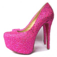Pantofi Christian Louboutin Daffodile cu platformă Rose Matador 160mm