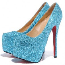 Pantofi cu platformă Christian Louboutin Daffodile 160mm, albastru deschis Pantofi cu platformă Christian Louboutin Daffodile 160mm, albastru deschis