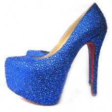 Pantofi cu platformă Christian Louboutin Daffodile 160mm, albaștri Pantofi cu platformă Christian Louboutin Daffodile 160mm, albaștri