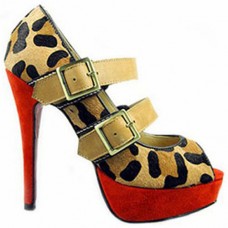 Pantofi Christian Louboutin Bikiki 140mm Mary Jane cu imprimeu leopard Pantofi Christian Louboutin Bikiki 140mm Mary Jane cu imprimeu leopard