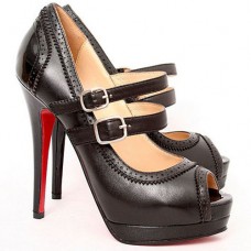 Pantofi Christian Louboutin Luly 140mm Mary Jane, negri Pantofi Christian Louboutin Luly 140mm Mary Jane, negri