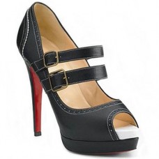 Pantofi Christian Louboutin Lillian 140mm Mary Jane, negri Pantofi Christian Louboutin Lillian 140mm Mary Jane, negri