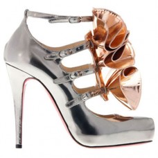 Pantofi Christian Louboutin Dillian 120mm Mary Jane, argintii Pantofi Christian Louboutin Dillian 120mm Mary Jane, argintii