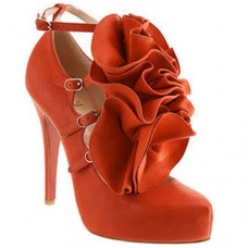 Pantofi Christian Louboutin Dillian 120mm Mary Jane, portocalii
