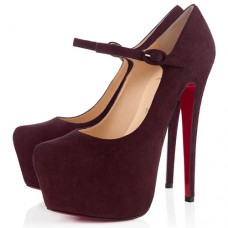 Pantofi Christian Louboutin Lady Daf 160mm Mary Jane, culoare prună Pantofi Christian Louboutin Lady Daf 160mm Mary Jane, culoare prună