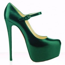 Pantofi Christian Louboutin Lady Daf 160mm Mary Jane, verzi Pantofi Christian Louboutin Lady Daf 160mm Mary Jane, verzi
