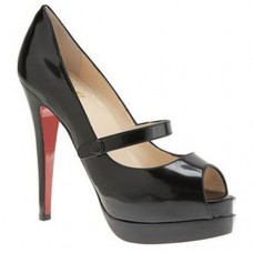 Pantofi Christian Louboutin Mary Jane No Barre 140mm, negri Pantofi Christian Louboutin Mary Jane No Barre 140mm, negri