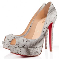 Pantofi Christian Louboutin Banana 140mm cu vârf deschis, Roccia