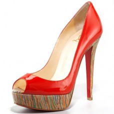 Pantofi Christian Louboutin Banana 140mm cu vârf deschis, roșii