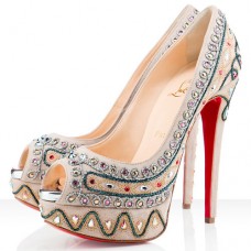 Pantofi cu toc înalt Christian Louboutin Bollywoody 140mm, culoare taupe Pantofi cu toc înalt Christian Louboutin Bollywoody 140mm, culoare taupe