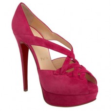 Pantofi Christian Louboutin Lady Corset 140mm cu vârful deschis, Rose Matador Pantofi Christian Louboutin Lady Corset 140mm cu vârful deschis, Rose Matador