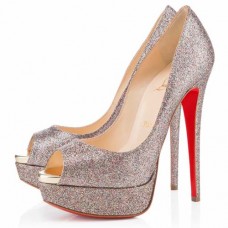 Pantofi Christian Louboutin Lady 140mm cu vârf deschis, multicolori Pantofi Christian Louboutin Lady 140mm cu vârf deschis, multicolori