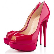 Pantofi Christian Louboutin Lady 140mm cu vârf deschis, roz