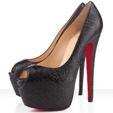 Pantofi Christian Louboutin Highness 160mm cu vârf deschis, negri Pantofi Christian Louboutin Highness 160mm cu vârf deschis, negri