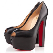 Pantofi Christian Louboutin Shameless 160mm cu vârful deschis, negri Pantofi Christian Louboutin Shameless 160mm cu vârful deschis, negri
