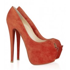 Pantofi Christian Louboutin Highness 160mm cu vârf deschis, portocalii Pantofi Christian Louboutin Highness 160mm cu vârf deschis, portocalii
