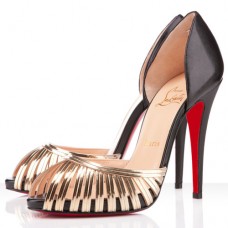 Pantofi Christian Louboutin Corpus 120mm cu vârful deschis, negri