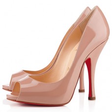 Pantofi Christian Louboutin Maryl 120mm cu vârf deschis, culoare nud