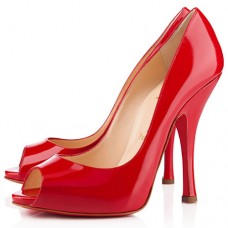 Pantofi Christian Louboutin Maryl 120mm cu vârf deschis, roșii Pantofi Christian Louboutin Maryl 120mm cu vârf deschis, roșii