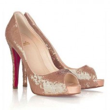 Pantofi Christian Louboutin Very Prive 120mm cu vârful deschis, maro