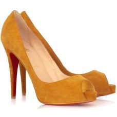 Pantofi Christian Louboutin Very Prive 120mm cu vârful deschis, maro Pantofi Christian Louboutin Very Prive 120mm cu vârful deschis, maro