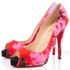 Pantofi Christian Louboutin Very Prive 120mm cu vârf deschis, roz