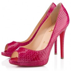 Pantofi Christian Louboutin Yolanda Spikes 120mm cu vârf deschis, roz