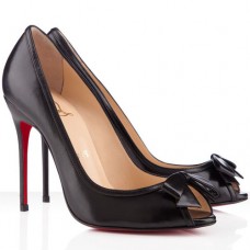 Pantofi Christian Louboutin Milady 100mm cu vârf deschis, negri Pantofi Christian Louboutin Milady 100mm cu vârf deschis, negri
