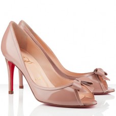 Pantofi Christian Louboutin Milady 80mm cu vârf deschis, culoare nud Pantofi Christian Louboutin Milady 80mm cu vârf deschis, culoare nud