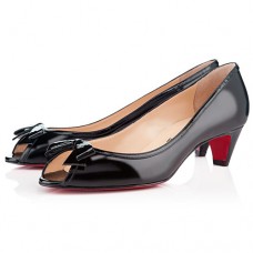Pantofi Christian Louboutin Milady 40mm cu vârf deschis, negri Pantofi Christian Louboutin Milady 40mm cu vârf deschis, negri